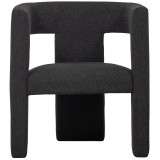 WAW ARMCHAIR BOUCLÉ DARK GREY - CHAIRS, STOOLS